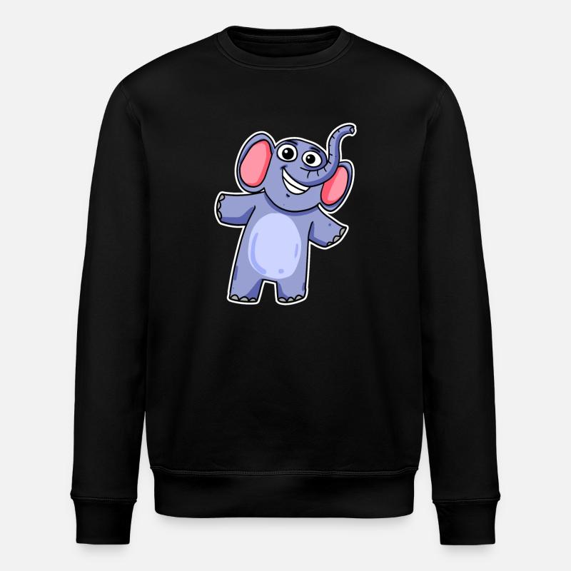 Mignon petit éléphant - Sweat bio ROLLER Stanley/Stella Unisexe - noir