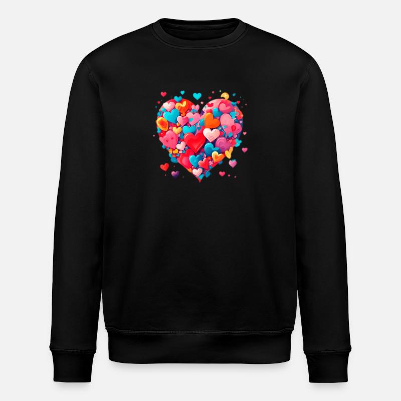 Cœur d’amour - Sweat bio ROLLER Stanley/Stella Unisexe - noir