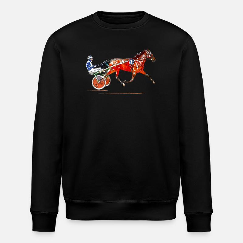Trotting - Stanley/Stella ROLLER Unisex Organic Sweatshirt - black