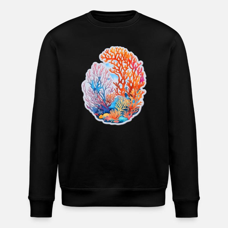Corail - Sweat bio ROLLER Stanley/Stella Unisexe - noir