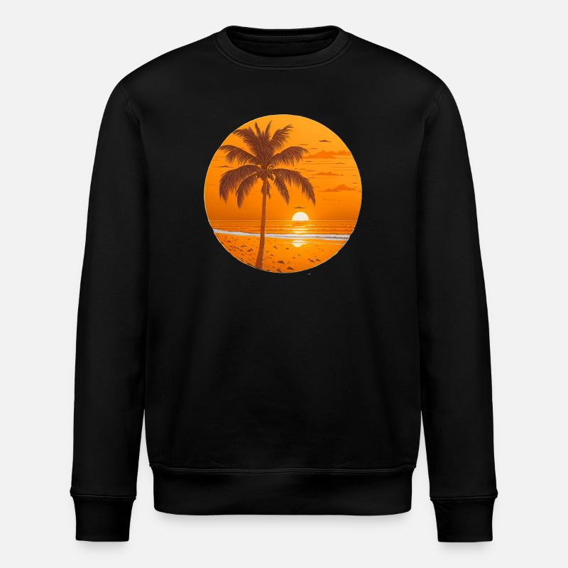 Coucher de soleil - Sweat bio ROLLER Stanley/Stella Unisexe - noir