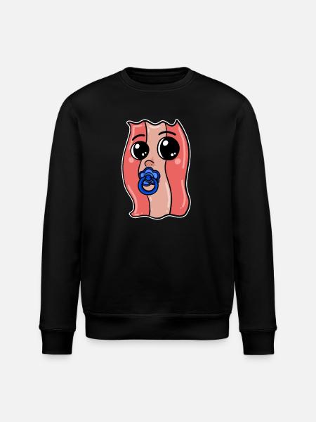 Baby Bacon - Bacon - Babybodysuit - Stanley/Stella ROLLER Unisex Organic Sweatshirt - black