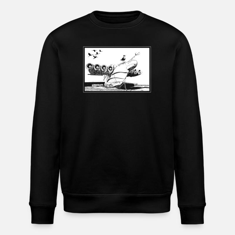 Epave d'avion - Sweat bio ROLLER Stanley/Stella Unisexe - noir