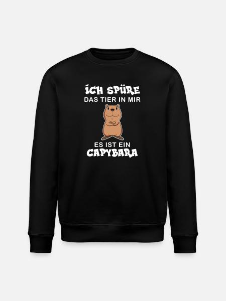 Capybara Wasserschwein Geschenk - Stanley/Stella Unisex Bio-Sweatshirt ROLLER - Schwarz