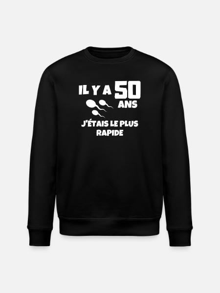 anniversaire, anniversaire 50 ans, 50 ans - Sweat bio ROLLER Stanley/Stella Unisexe - noir