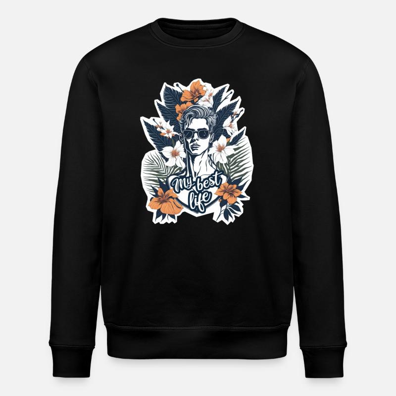 My best life - Stanley/Stella ROLLER Unisex Organic Sweatshirt - black