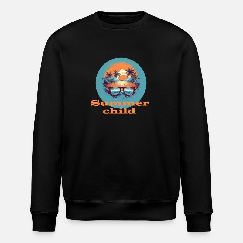 Summer child - Stanley/Stella ROLLER Unisex Organic Sweatshirt - black