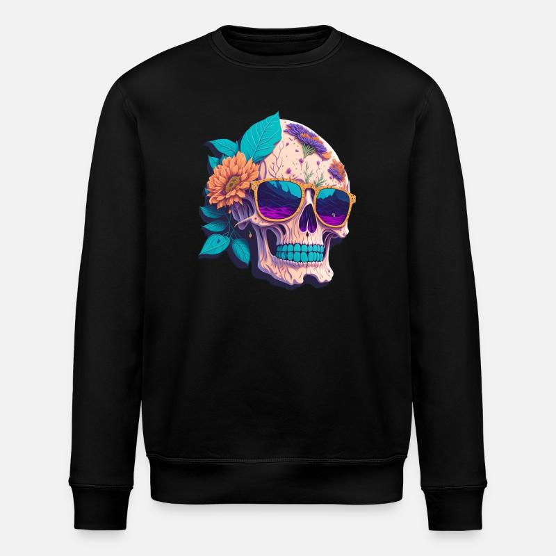 Crâne - Sweat bio ROLLER Stanley/Stella Unisexe - noir