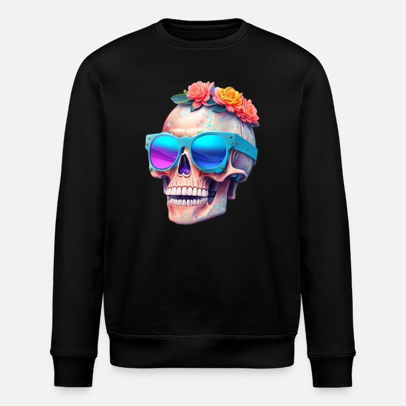 Totenkopf - Stanley/Stella Unisex Bio-Sweatshirt ROLLER - Schwarz