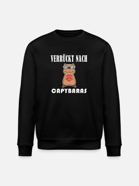 Capybara Wasserschwein - Stanley/Stella Unisex Bio-Sweatshirt ROLLER - Schwarz