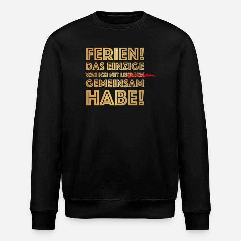 Schule, Lehrer, Ferien - Stanley/Stella Unisex Bio-Sweatshirt ROLLER - Schwarz