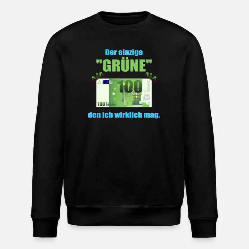 Den Grüne mag ich ! - Stanley/Stella Unisex Bio-Sweatshirt ROLLER - Schwarz