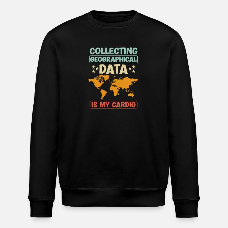 Kartografie Design - Stanley/Stella Unisex Bio-Sweatshirt ROLLER - Schwarz