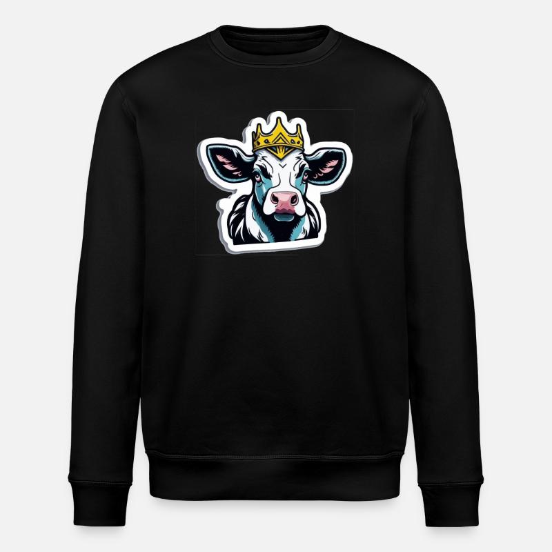 La vache est reine - Sweat bio ROLLER Stanley/Stella Unisexe - noir