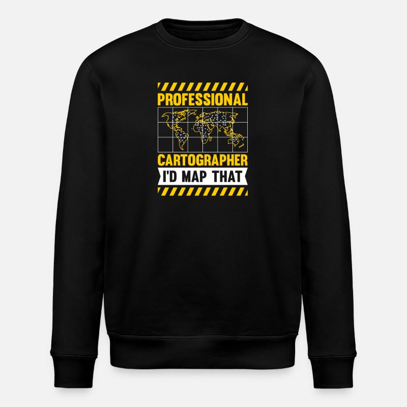 Kartografie Design - Stanley/Stella Unisex Bio-Sweatshirt ROLLER - Schwarz