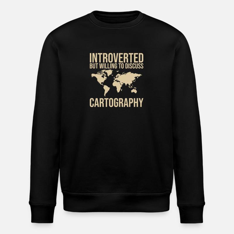 Conception cartographique - Sweat bio ROLLER Stanley/Stella Unisexe - noir