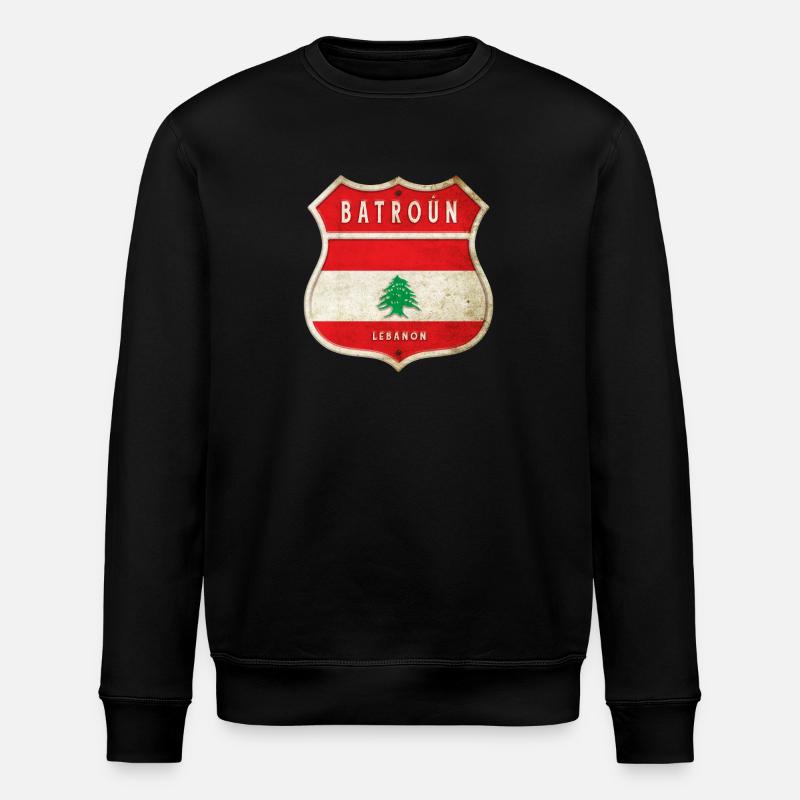 Batroun Libanon Wappen Flaggen Design - Stanley/Stella Unisex Bio-Sweatshirt ROLLER - Schwarz