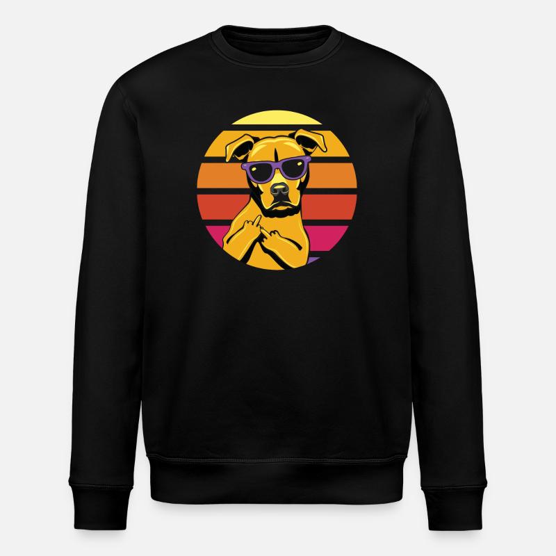 Sonnenhund Retro Shade - Stanley/Stella Unisex Bio-Sweatshirt ROLLER - Schwarz