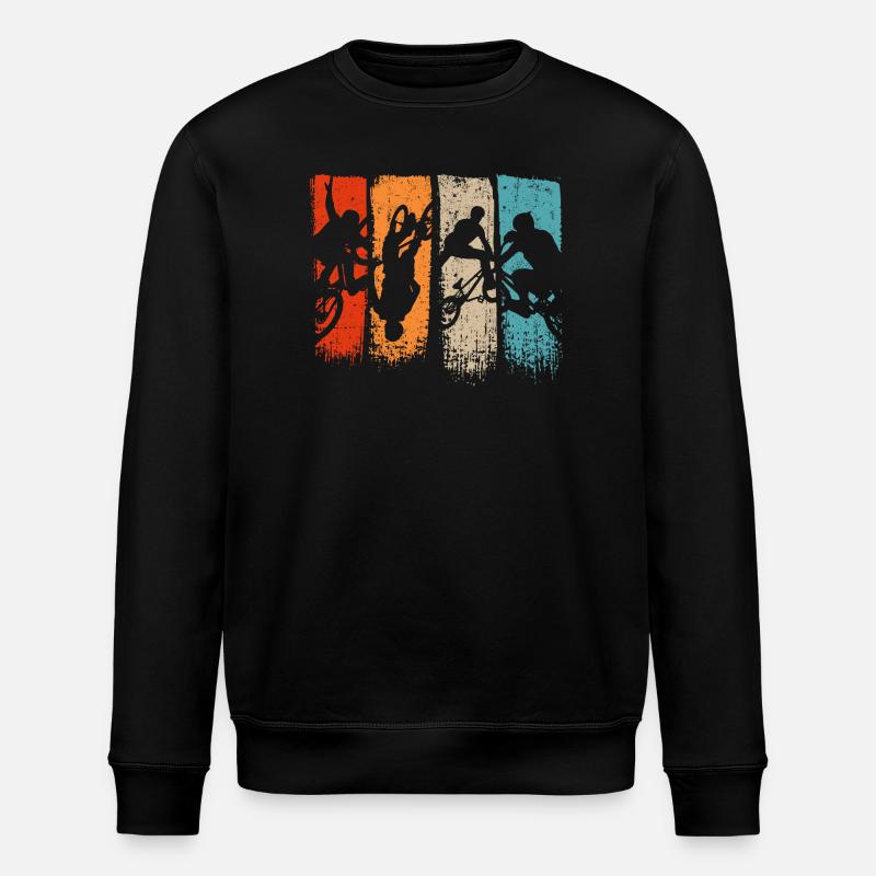 Five-Panel Action Silhouettes - Stanley/Stella ROLLER Unisex Organic Sweatshirt - black