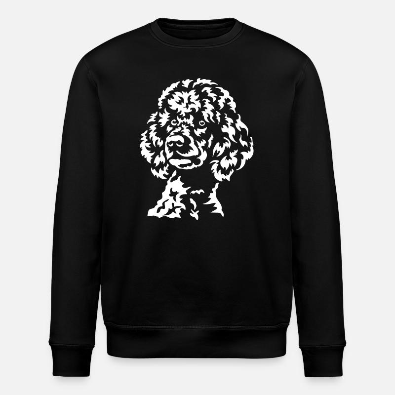 Big Poodle Head "Black Edition" - Stanley/Stella ROLLER Unisex Organic Sweatshirt - black