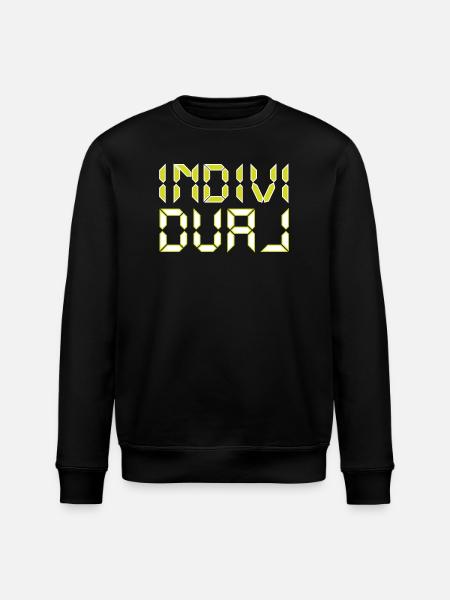 Individual - Neon-Digitalschrift - Stanley/Stella Unisex Bio-Sweatshirt ROLLER - Schwarz