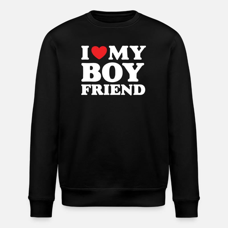 J’aime mon petit ami - Sweat bio ROLLER Stanley/Stella Unisexe - noir