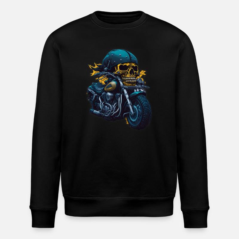 Biker Skull - Stanley/Stella Unisex Bio-Sweatshirt ROLLER - Schwarz