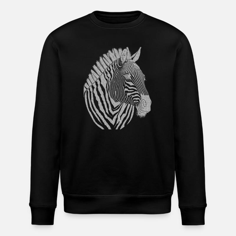 Zebra Noir - Stanley/Stella ROLLER Unisex Organic Sweatshirt - black