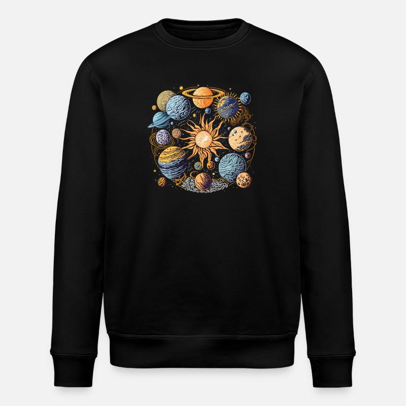 Solar system - Stanley/Stella ROLLER Unisex Organic Sweatshirt - black