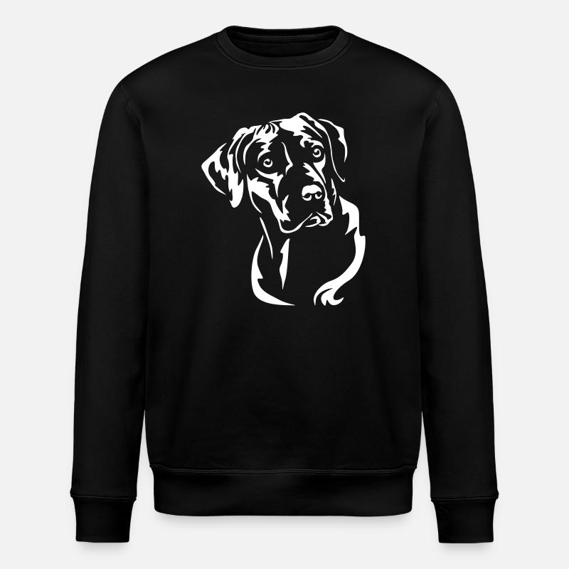 Rhodesian Ridgeback Kopf "Black Edition" - Stanley/Stella Unisex Bio-Sweatshirt ROLLER - Schwarz
