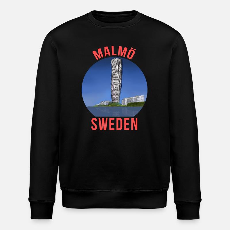 Malmö, Schweden - Stanley/Stella Unisex Bio-Sweatshirt ROLLER - Schwarz