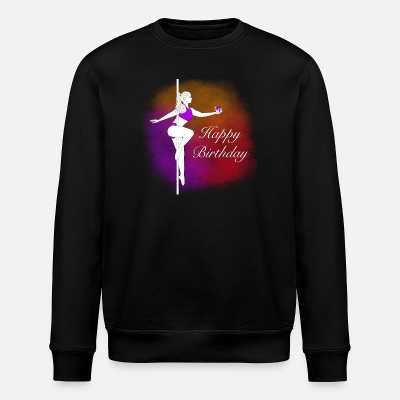Pole Dance Birthday Farbverlauf Illustration - Stanley/Stella Unisex Bio-Sweatshirt ROLLER - Schwarz