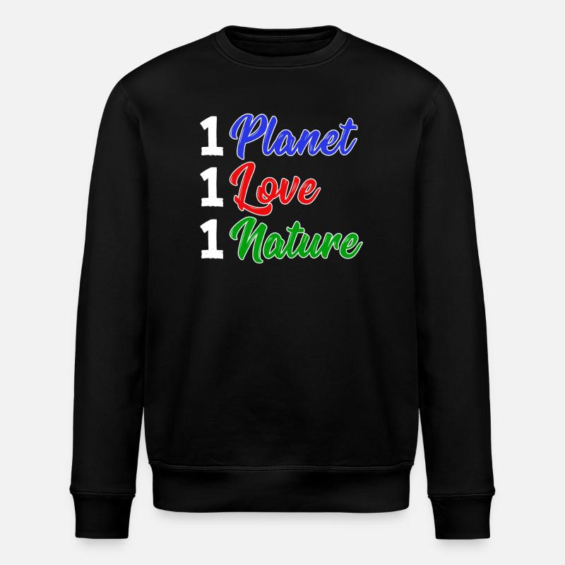Mutter Erde Planet Natur Statement Naturschutz - Stanley/Stella Unisex Bio-Sweatshirt ROLLER - Schwarz