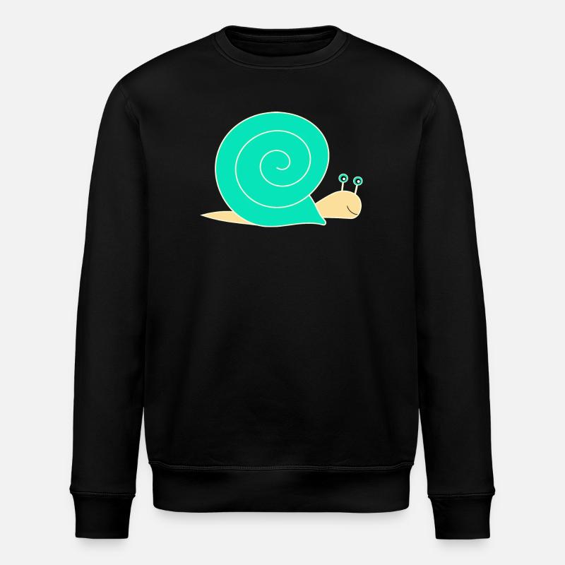 snail - Stanley/Stella ROLLER Unisex Organic Sweatshirt - black