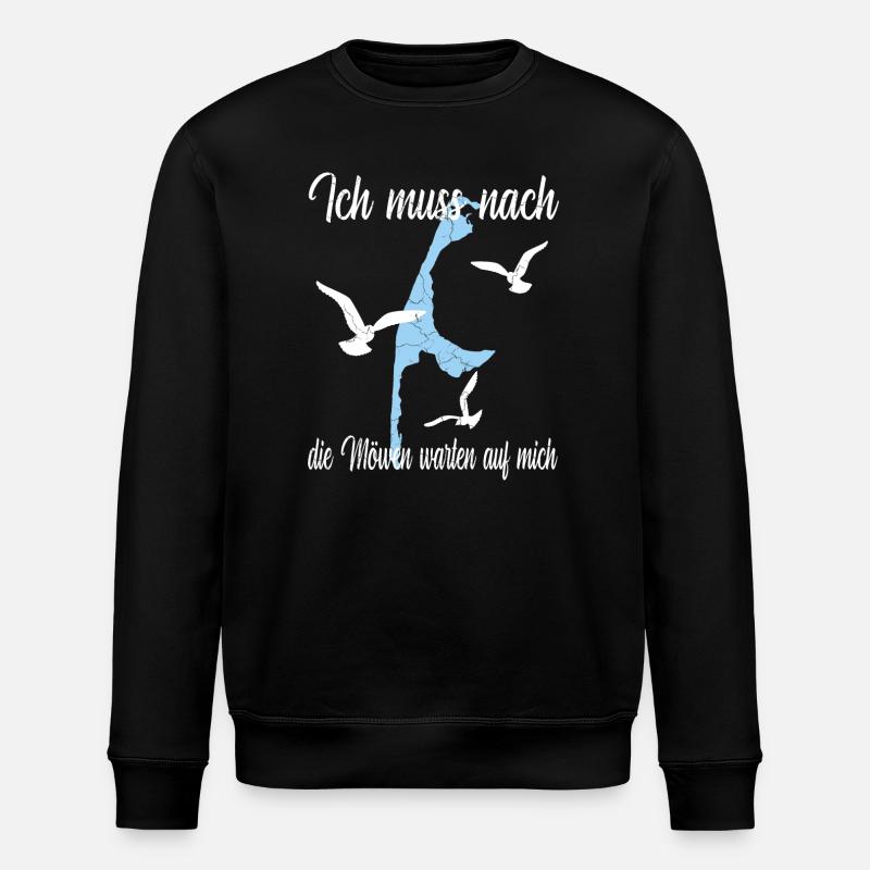 Sylt Design mit Spruch - Stanley/Stella Unisex Bio-Sweatshirt ROLLER - Schwarz