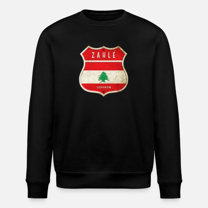 Zahlé Libanon Wappen Flaggen Design - Stanley/Stella Unisex Bio-Sweatshirt ROLLER - Schwarz
