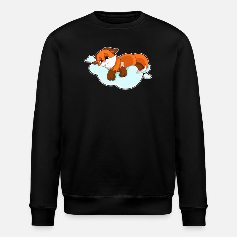 Fuchs Wolken - Stanley/Stella Unisex Bio-Sweatshirt ROLLER - Schwarz
