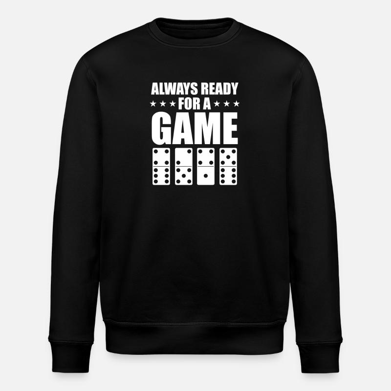 Domino game design - Stanley/Stella ROLLER Unisex Organic Sweatshirt - black