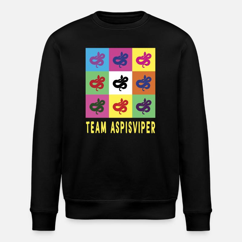 Team Aspisviper - Stanley/Stella Unisex Bio-Sweatshirt ROLLER - Schwarz