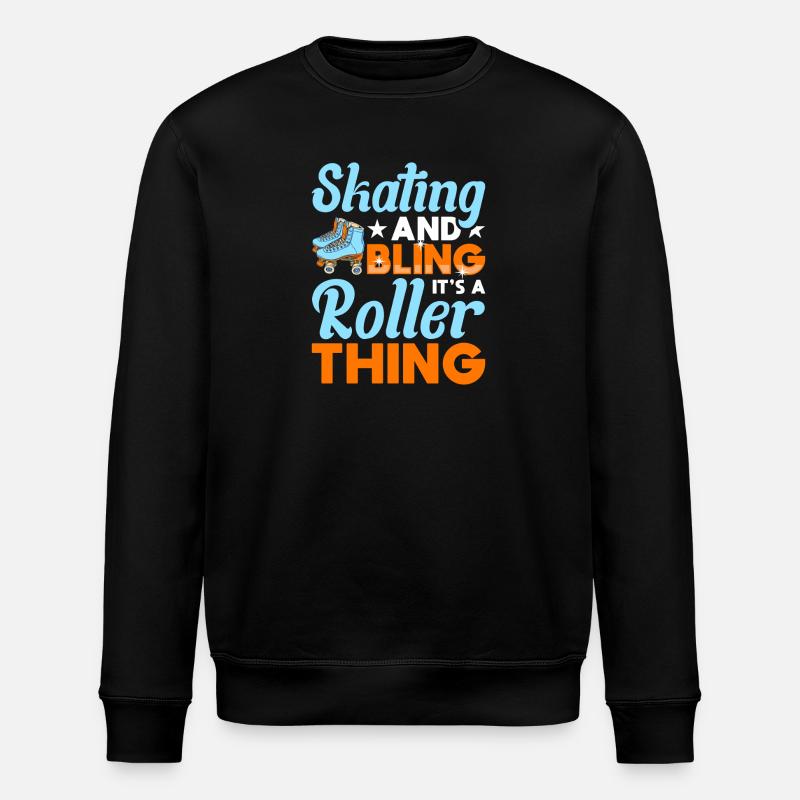 Roller Skate Design - Stanley/Stella ROLLER Unisex Organic Sweatshirt - black