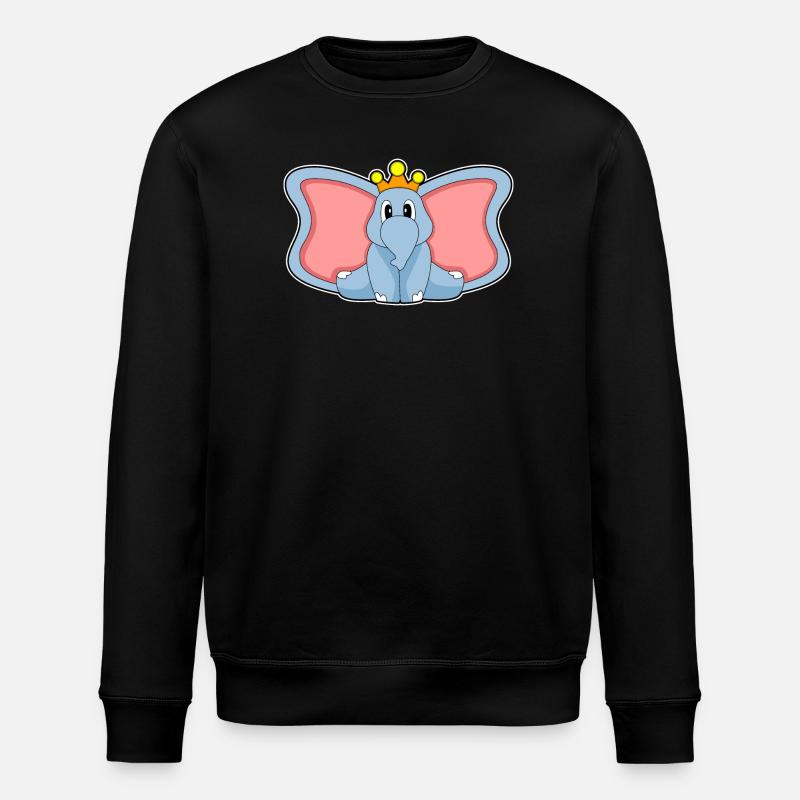Elephant Crown - Stanley/Stella ROLLER Unisex Organic Sweatshirt - black