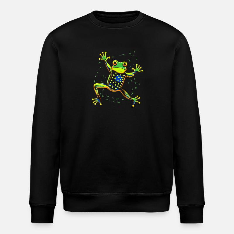 Dancing frog - Stanley/Stella Unisex Bio-Sweatshirt ROLLER - Schwarz