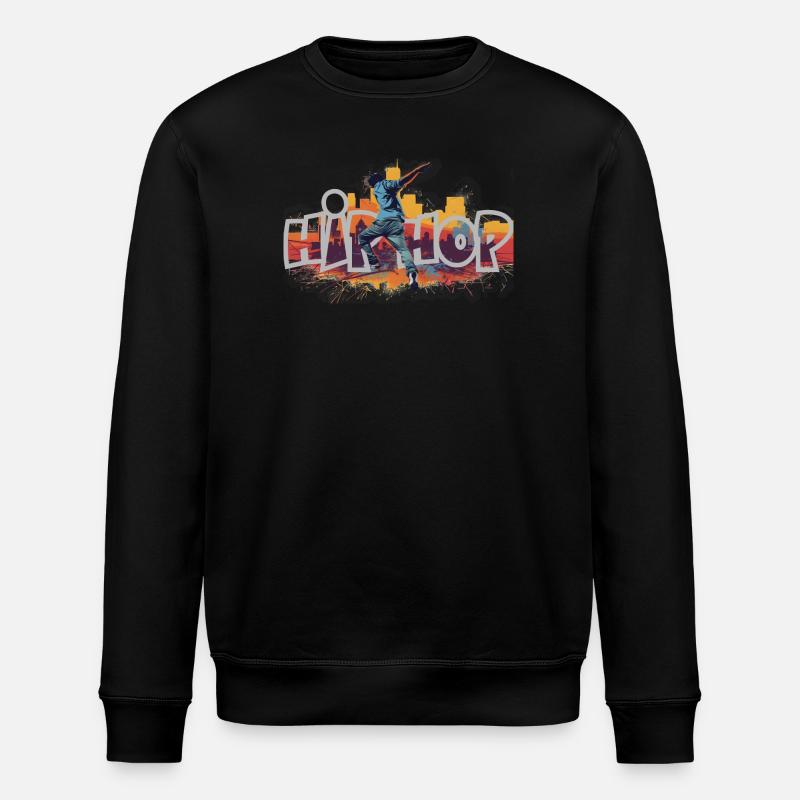 Hip Hop Breakdancer Geschenk - Stanley/Stella Unisex Bio-Sweatshirt ROLLER - Schwarz