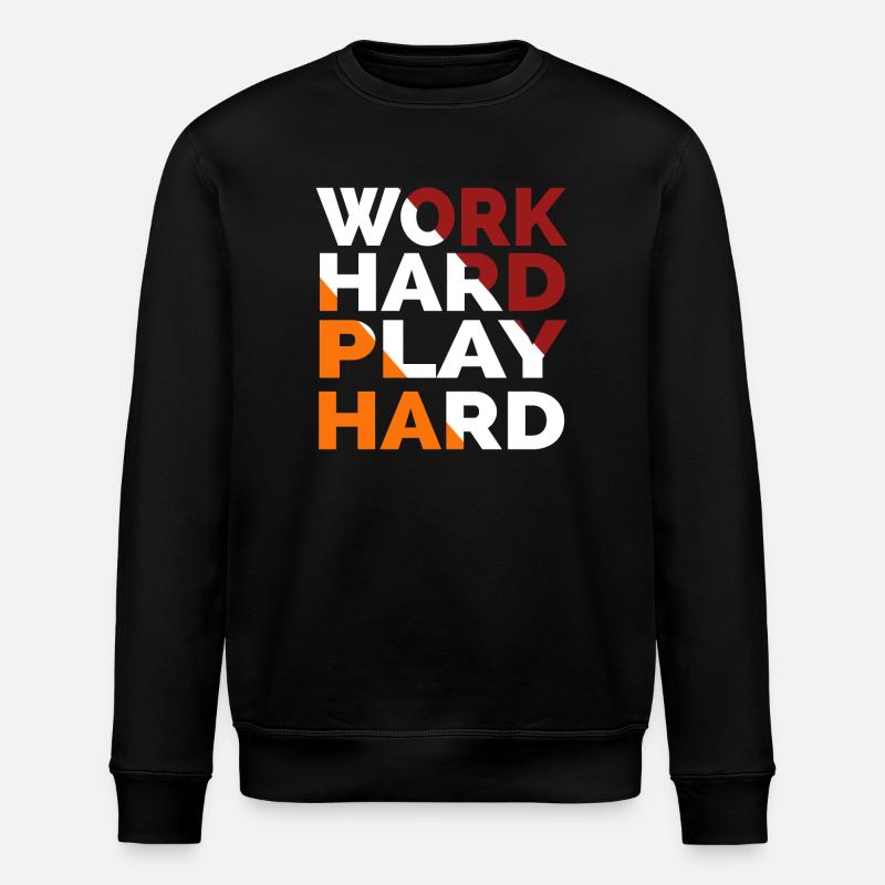 Travailler dur Jouer dur - Sweat bio ROLLER Stanley/Stella Unisexe - noir