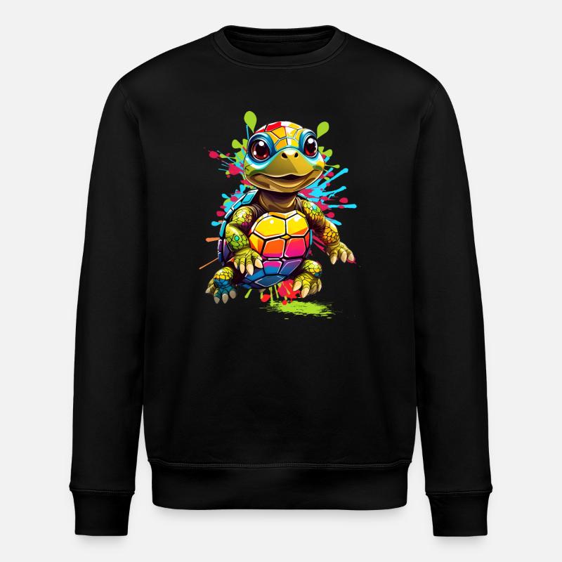 Schildkröte - Stanley/Stella Unisex Bio-Sweatshirt ROLLER - Schwarz