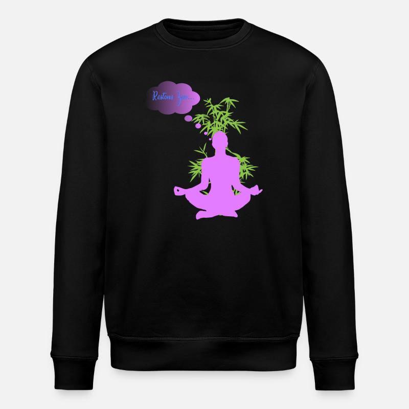LASST UNS ZEN BLEIBEN - Stanley/Stella Unisex Bio-Sweatshirt ROLLER - Schwarz
