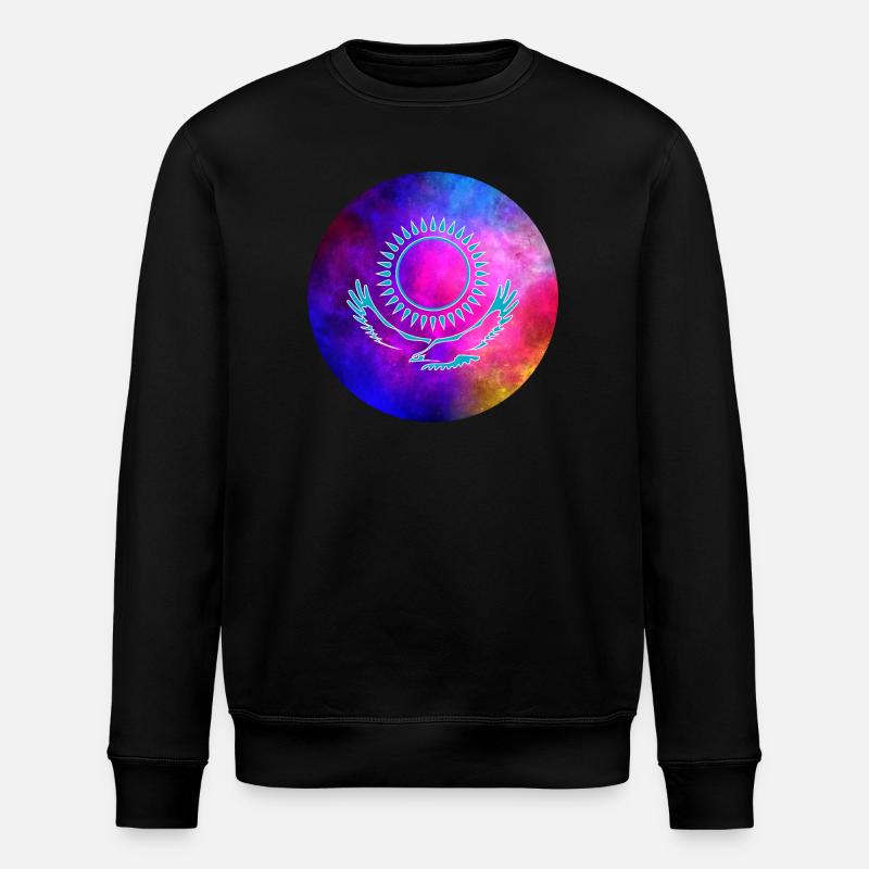 Kazakhstan Galaxy Gift - Stanley/Stella ROLLER Unisex Organic Sweatshirt - black