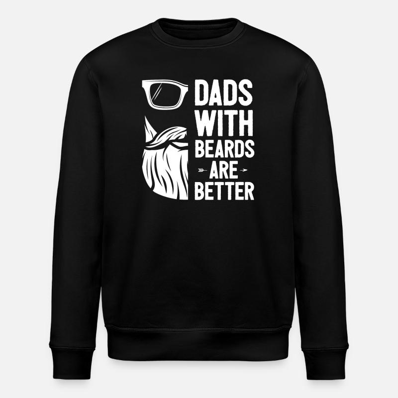 Väter mit Bärten sind besser - Stanley/Stella Unisex Bio-Sweatshirt ROLLER - Schwarz
