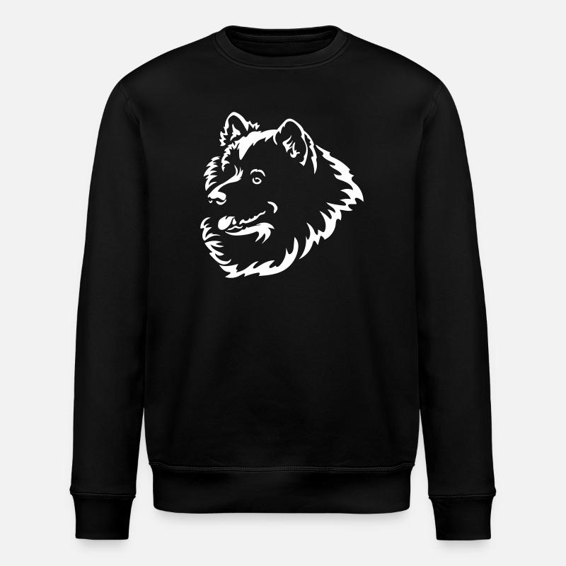 Samojede Kopf "Black Edition" - Stanley/Stella Unisex Bio-Sweatshirt ROLLER - Schwarz