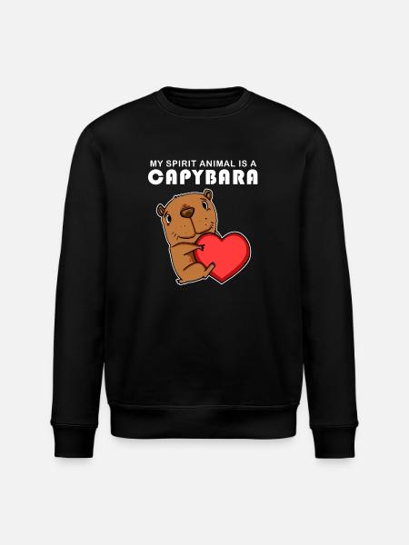 Capybara Wasserschwein Capybaras - Stanley/Stella ROLLER Unisex Organic Sweatshirt - black